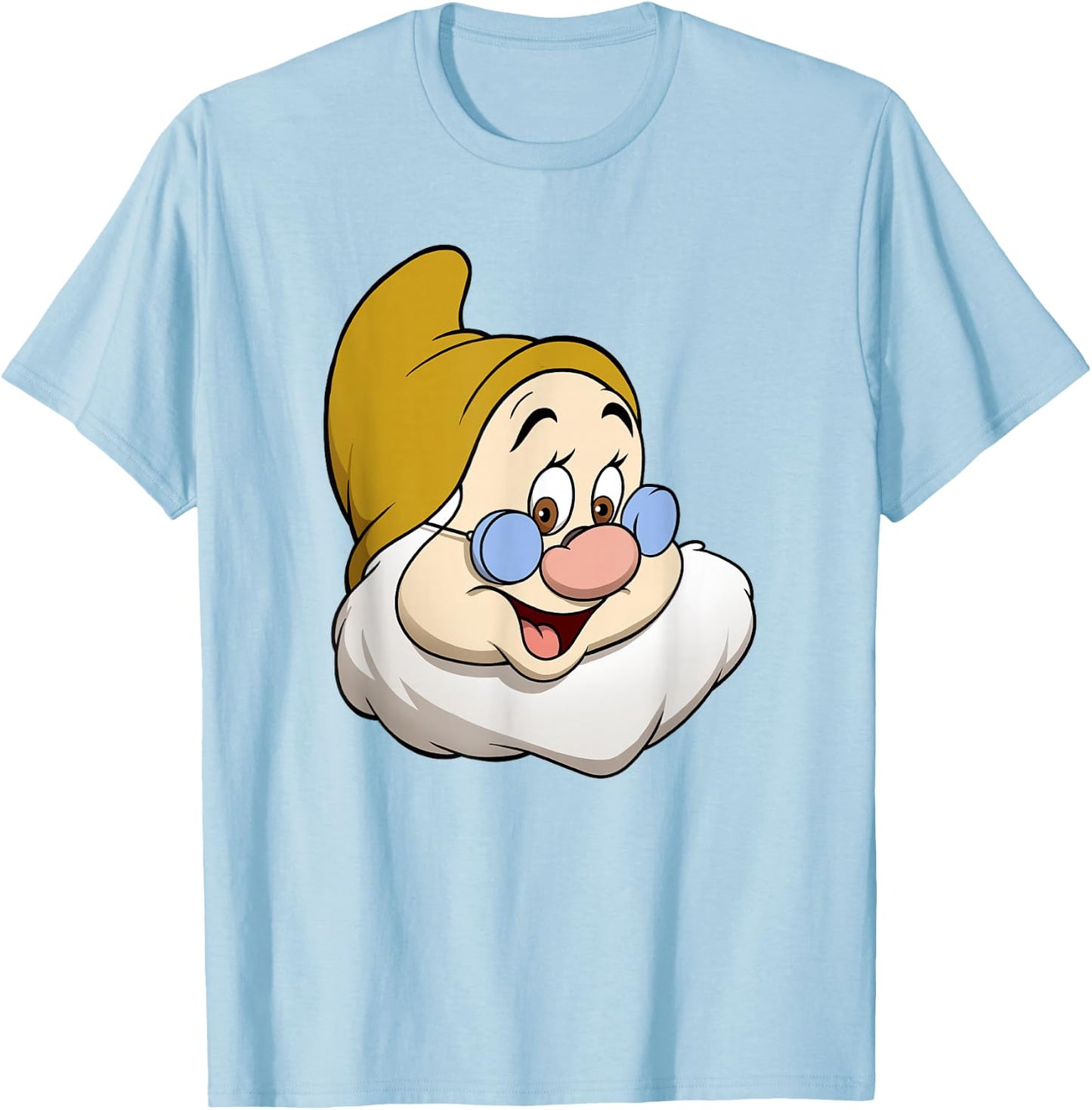 Disney Snow White And The Seven Dwarfs Doc Big Face T-Shirt - T-Shirt | Light Blue