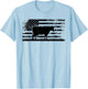 American Flag - Holstein Cow Rancher for Cattle Farmer T-Shirt - T-Shirt | Light Blue