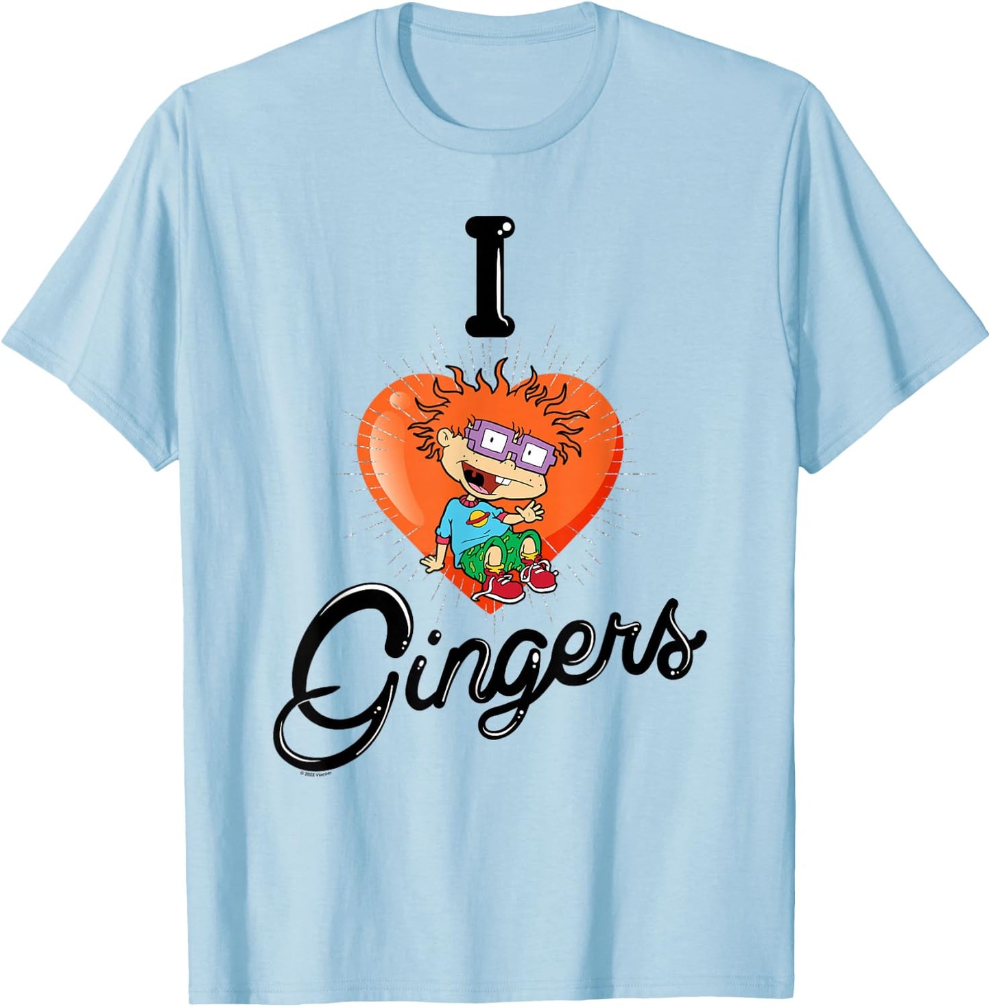 Rugrats Chucky I Love Gingers T-Shirt - T-Shirt | Light Blue
