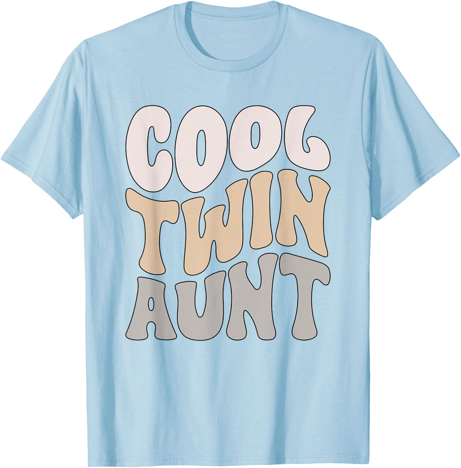 Cool Twin Aunt Of Twins Twin Auntie Of Twins T-Shirt - T-Shirt | Light Blue