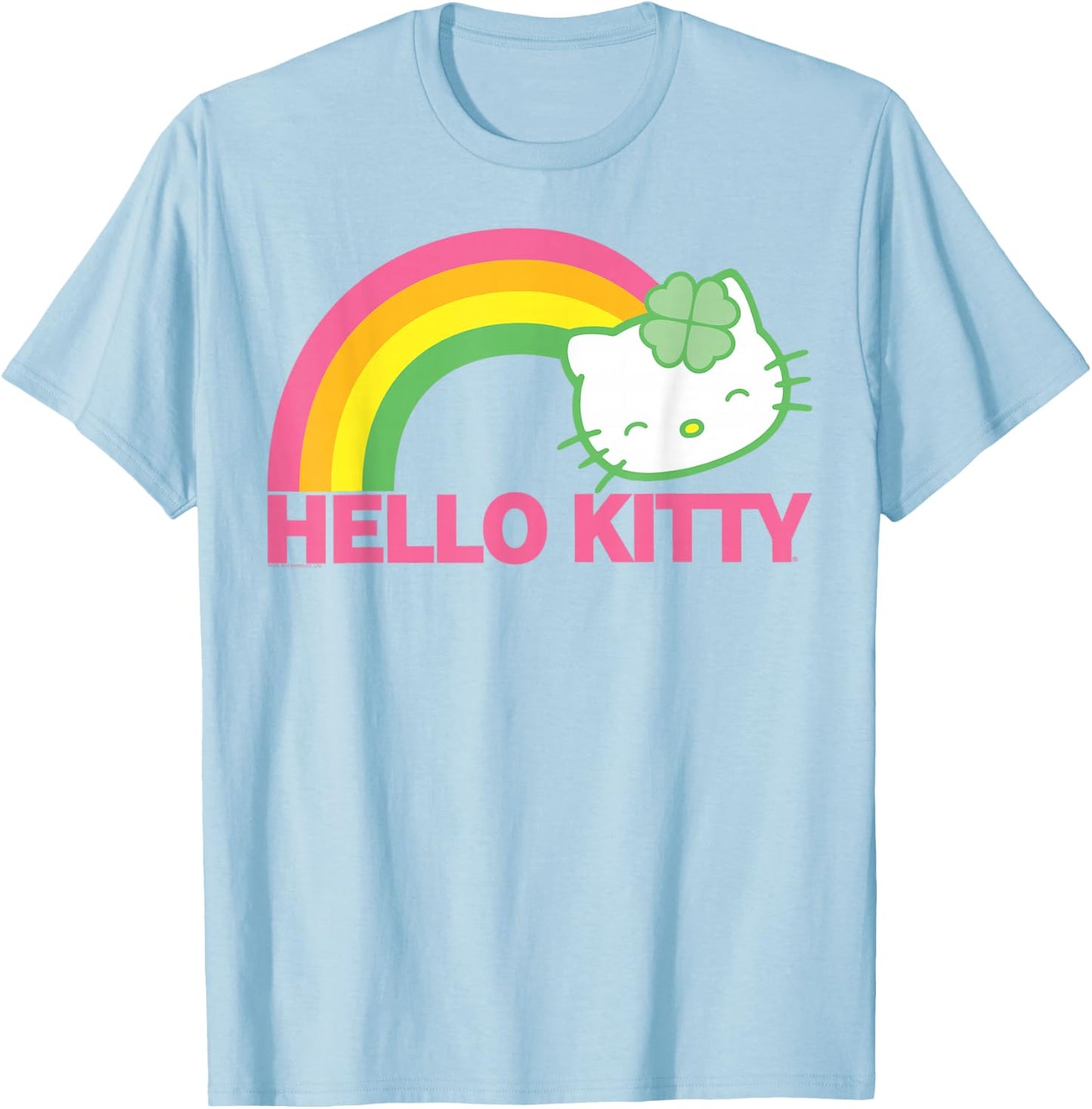 Hello Kitty St. Patrick's Rainbow Shirt T-Shirt - T-Shirt | Light Blue