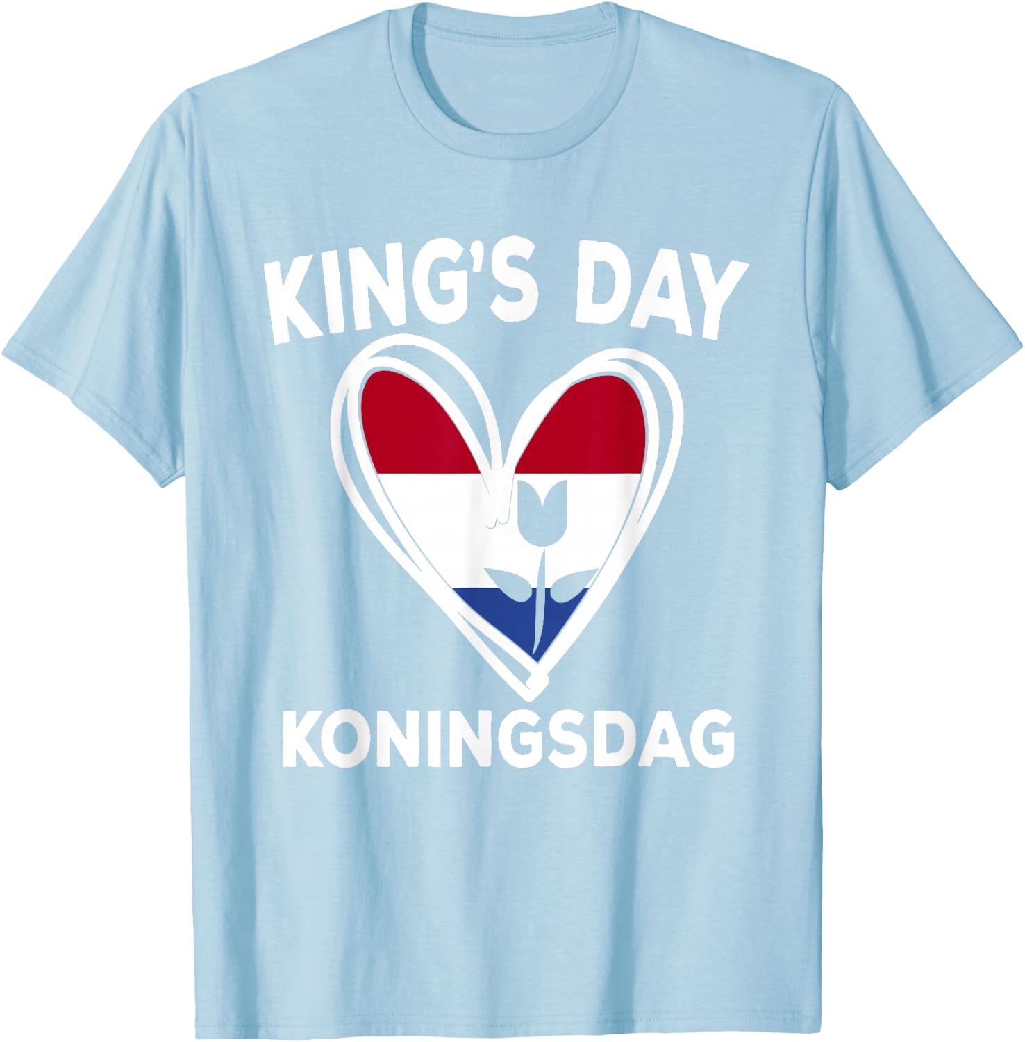 Kingsday Dutch Koningsdag Netherlands Kings Day Amsterdam T-Shirt - T-Shirt | Light Blue