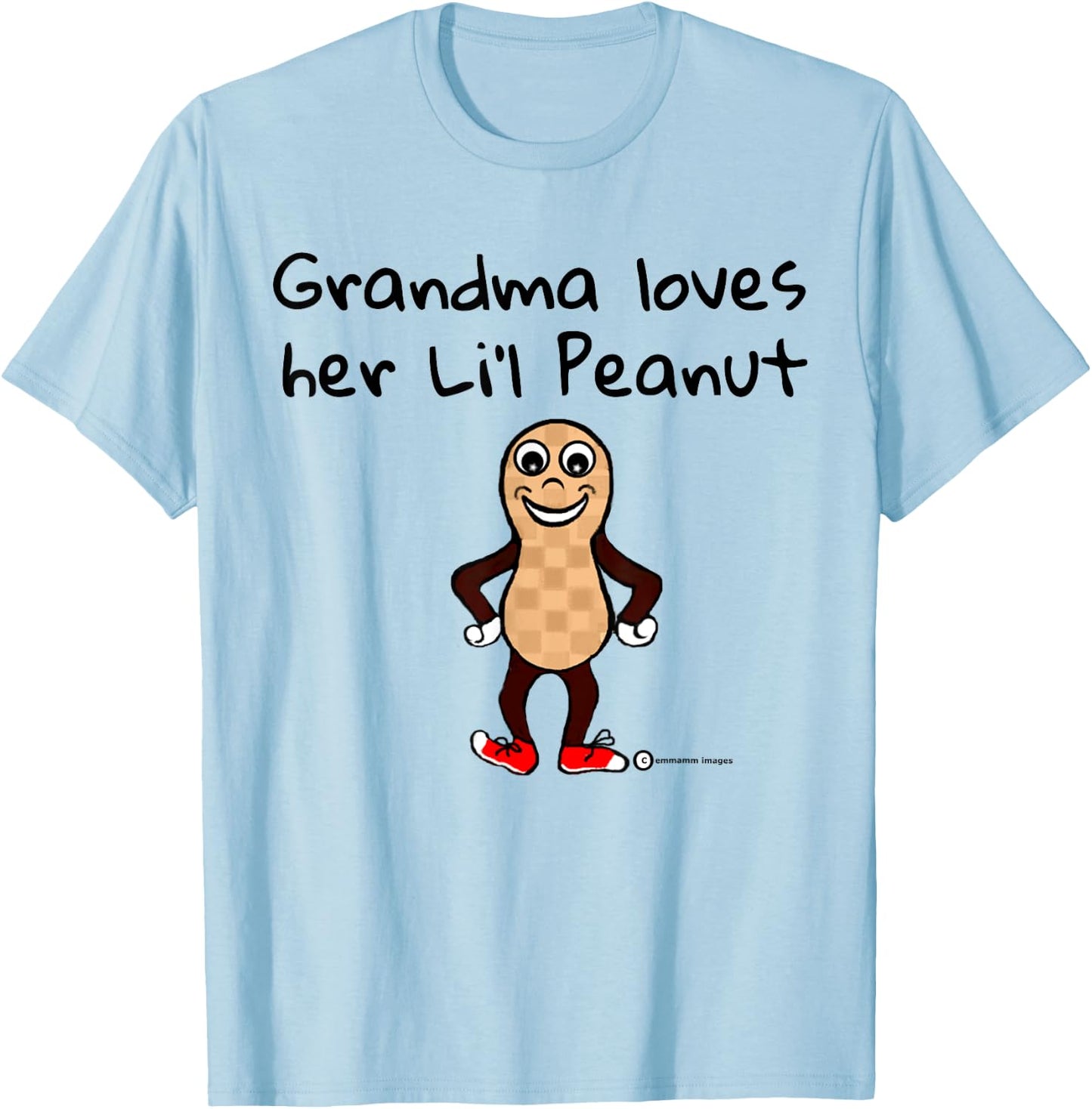 Peanut Grandma Cuddles her Cute Nutty Nut Lovers T-Shirt - T-Shirt | Light Blue