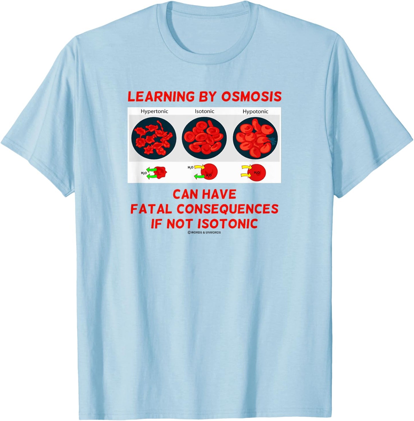 Learning By Osmosis Can Have Fatal Consequences Not Isotonic T-Shirt - T-Shirt | Light Blue