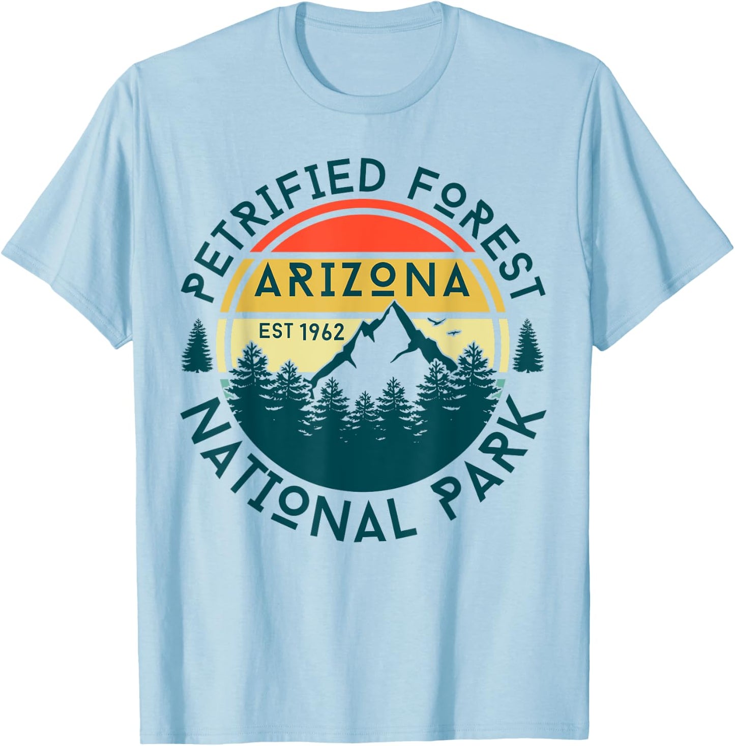 Petrified Forest National Park Arizona Hiking Outdoors T-Shirt - T-Shirt | Light Blue