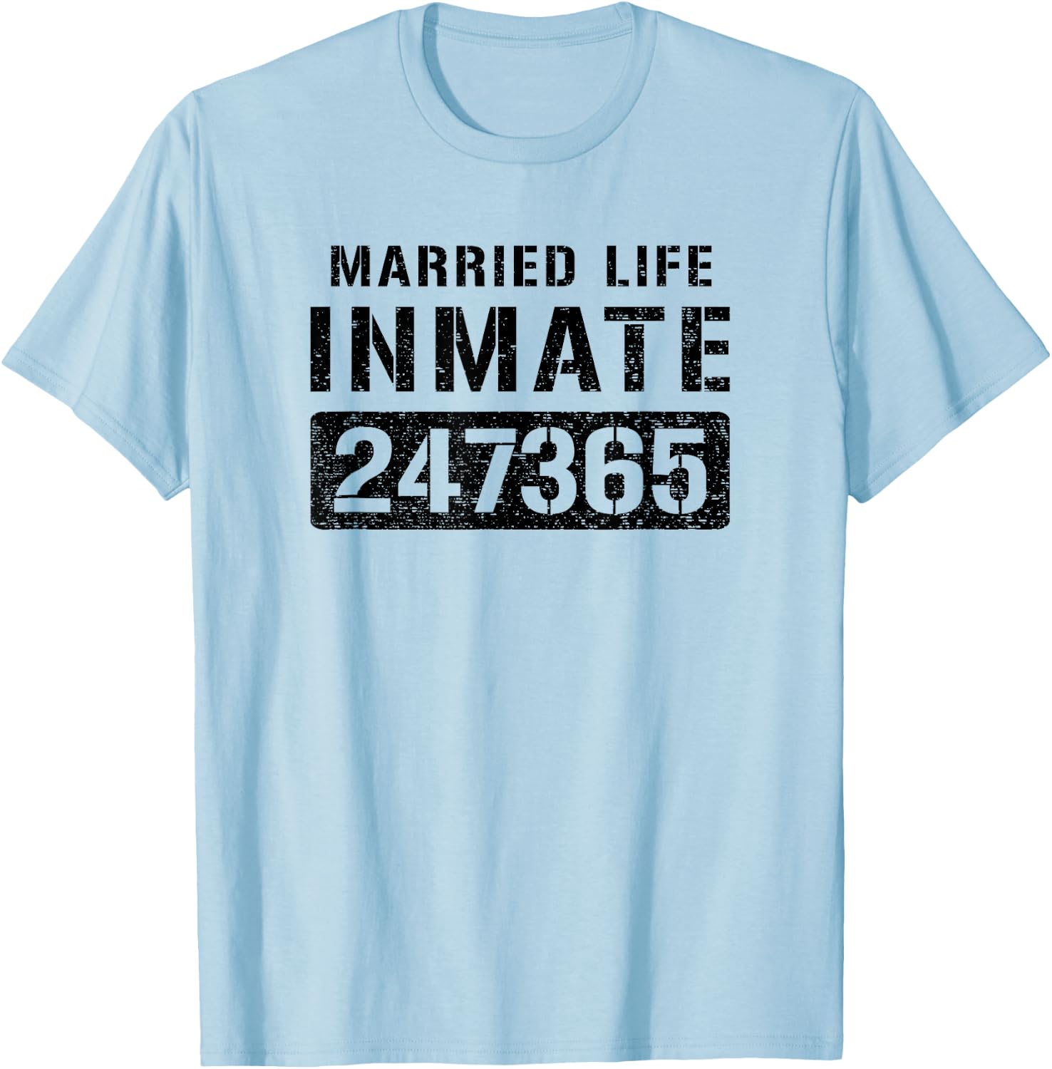 Married Life Couples Prisoner Inmate Halloween Costume T-Shirt - T-Shirt | Light Blue