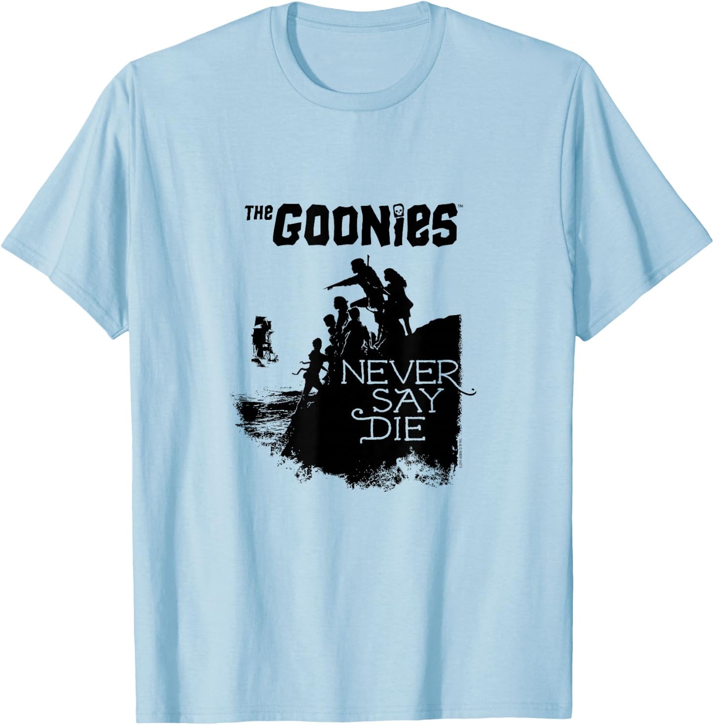 The Goonies Group Silhouette Coast T-Shirt - T-Shirt | Light Blue