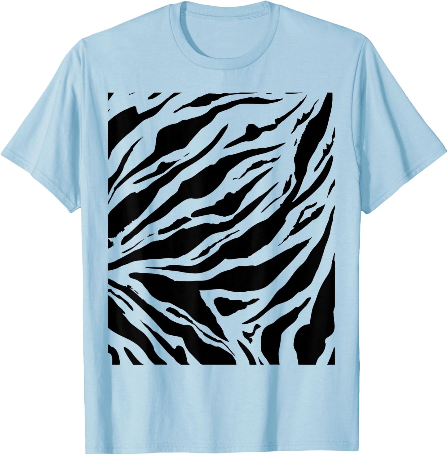 Black and White Tiger Stripes Costume Toddler Kids Girls Boy T-Shirt - T-Shirt | Light Blue