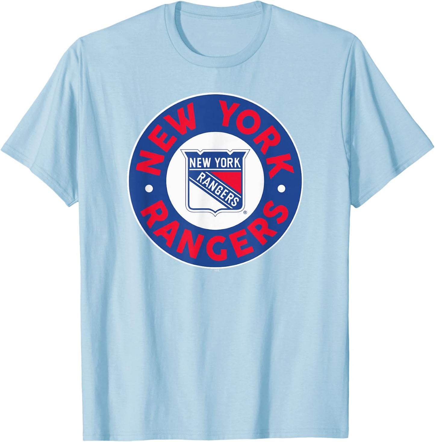 New York Rangers Symbol Gray Officially Licensed T-Shirt - T-Shirt | Light Blue