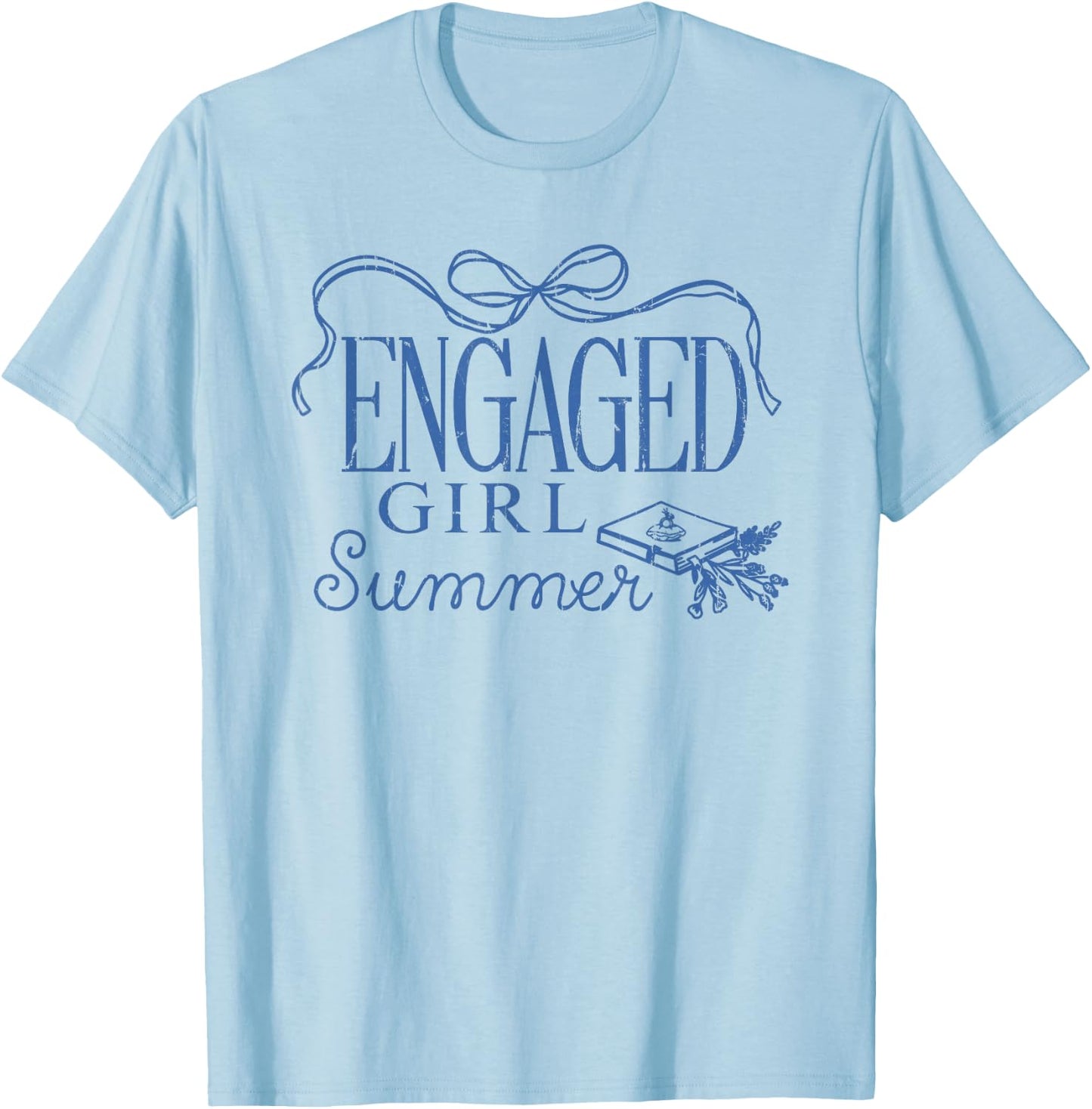Engaged Girl Summer, Bride To Be, Future Mrs T-Shirt - T-Shirt | Light Blue