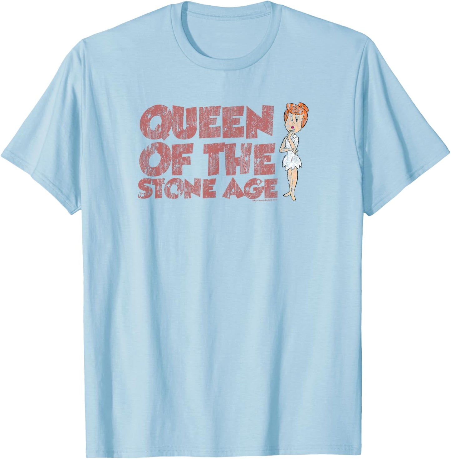 The Flintstones Vintage Queen Wilma T-Shirt - T-Shirt | Light Blue