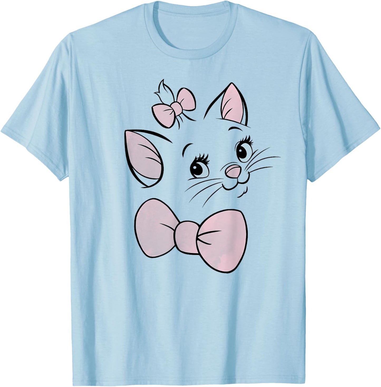 Disney The Aristocats Marie Large Face T-Shirt - T-Shirt | Light Blue