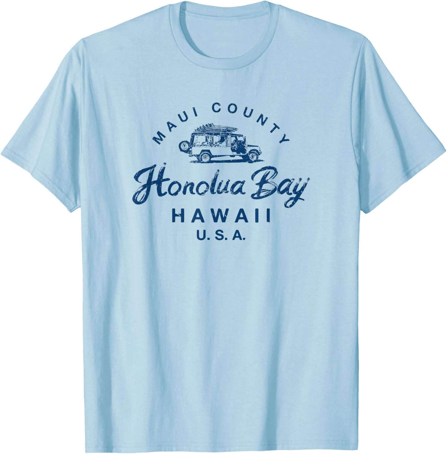 Hawaii Honolua Bay Maui Hawaiian Vintage T-Shirt - T-Shirt | Light Blue
