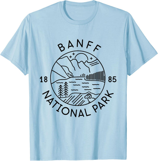 Banff National Park 1885 Alberta T-Shirt - T-Shirt | Light Blue