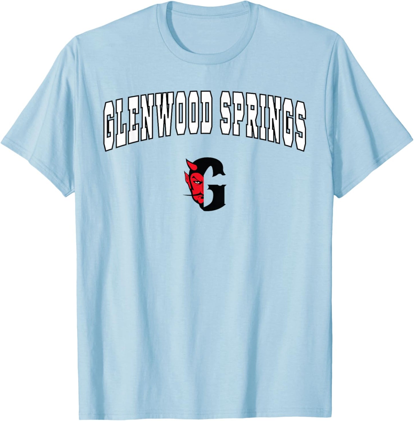 Glenwood Springs High School Demons T-Shirt - T-Shirt | Light Blue