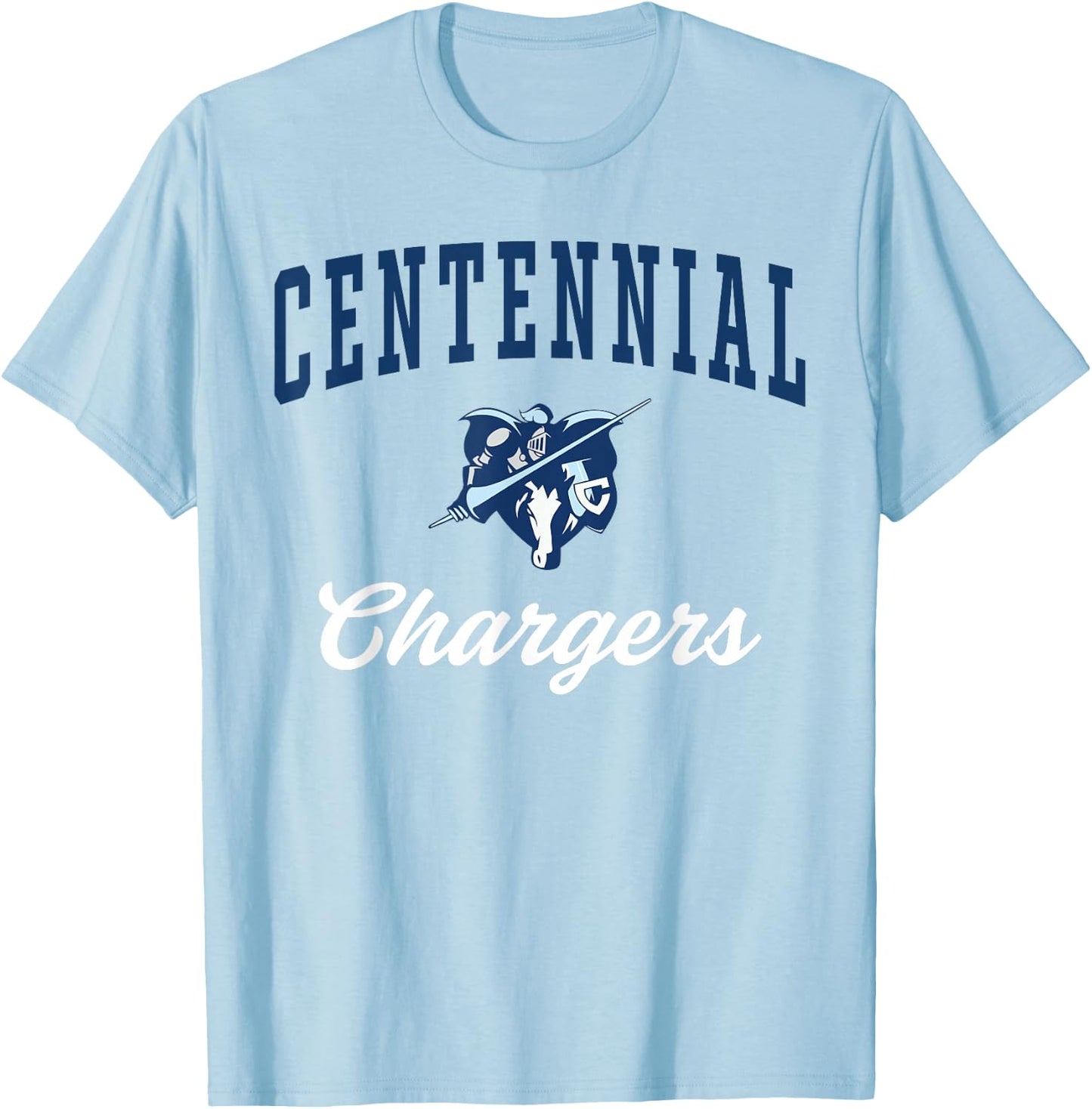 Centennial High School Chargers T-Shirt - T-Shirt | Light Blue