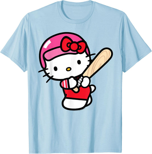 Hello Kitty Baseball Player Shirt T-Shirt - T-Shirt | Light Blue