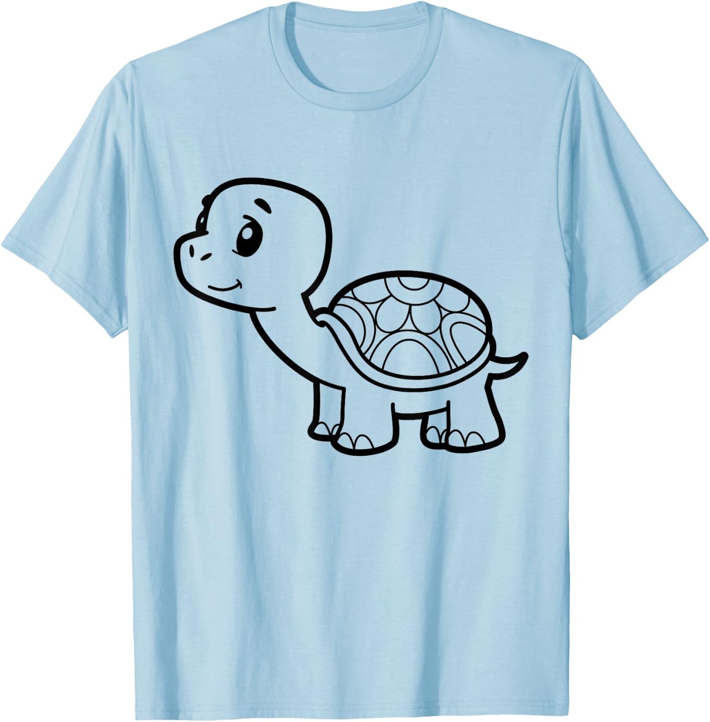 Cute turtle to paint and colour for children T-Shirt - T-Shirt | Light Blue