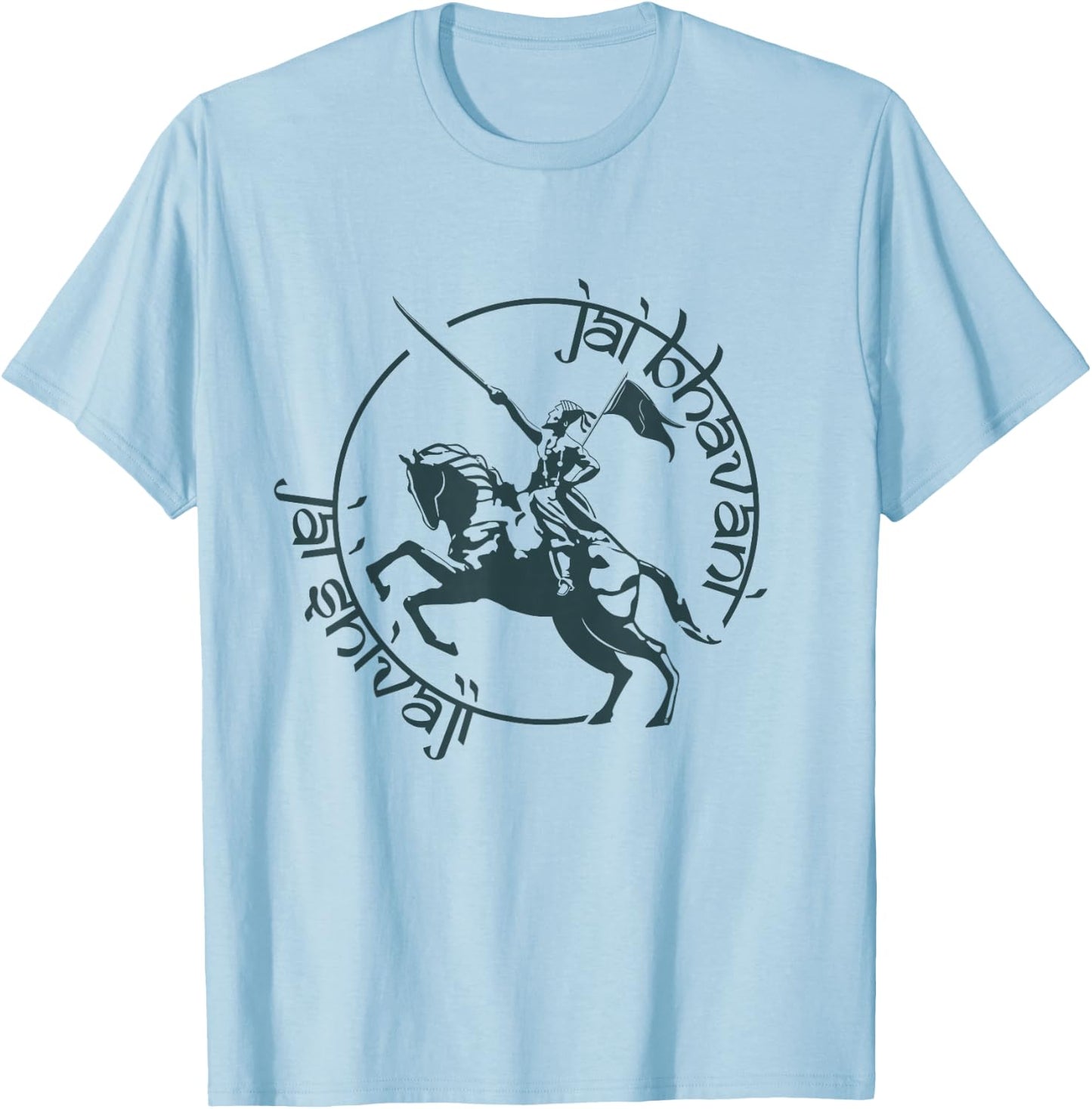 Jai Bhavani Jai Shivaji India King Hindu Goddess God T-Shirt - T-Shirt | Light Blue
