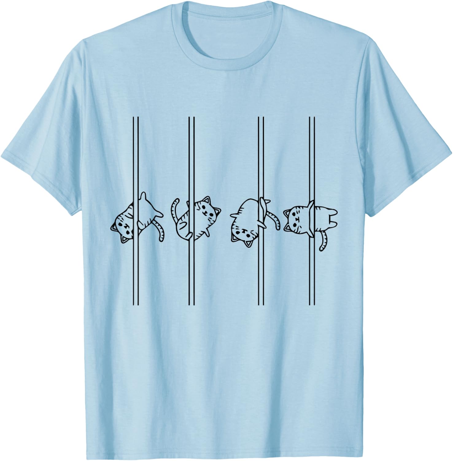 Pole Dancing Exotic Dancer Outfit For Pole Fitness Pole Wear T-Shirt - T-Shirt | Light Blue
