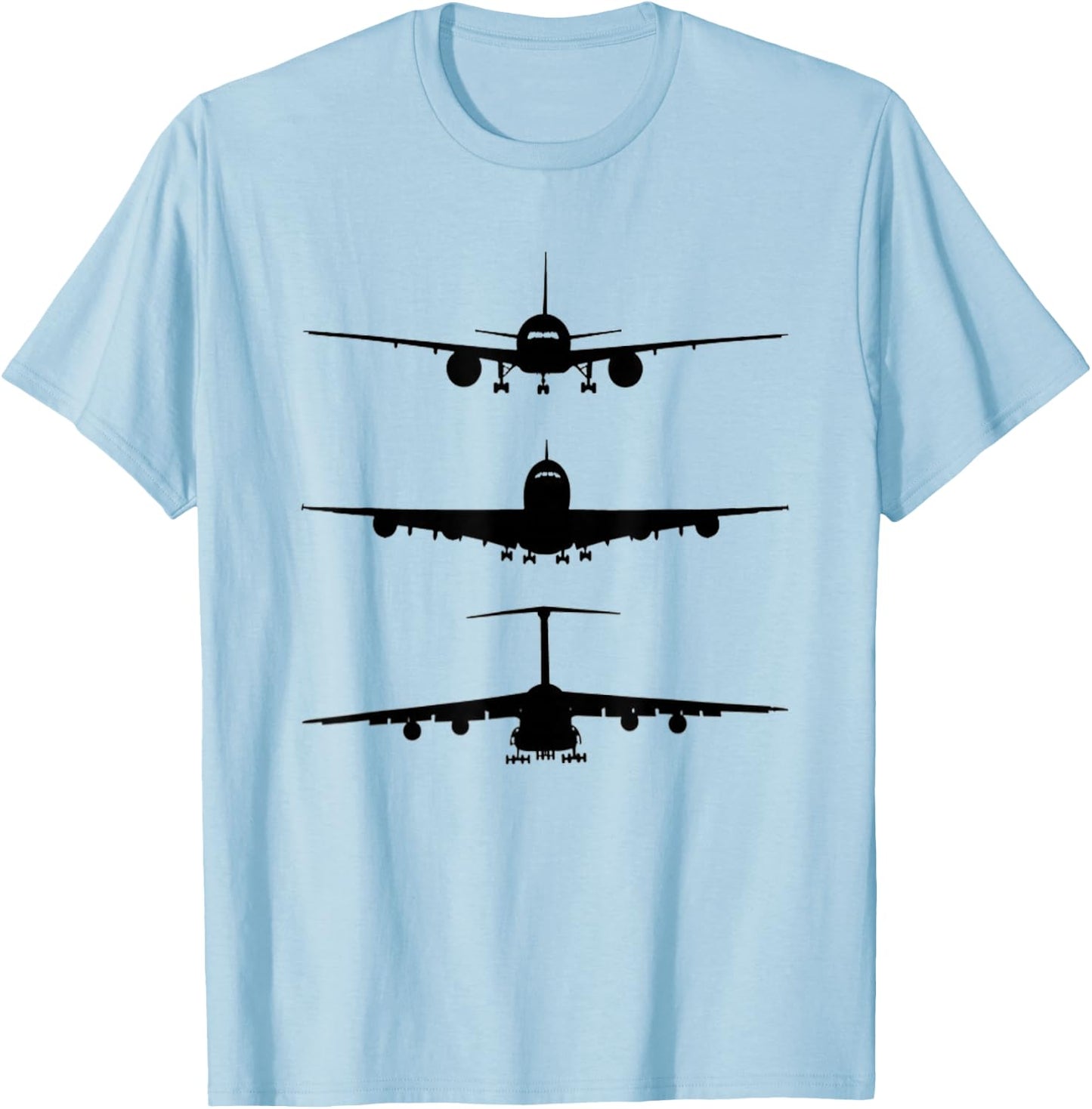 Airplane shirt, pilot shirt, pilot aviation, airplane T-Shirt - T-Shirt | Light Blue