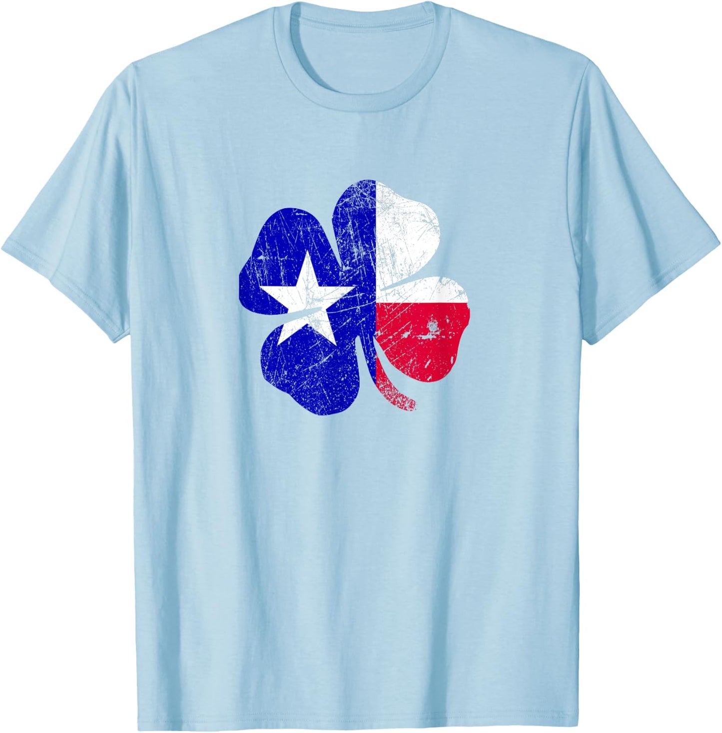 St. Patricks Day Texas Shamrock T-Shirt - T-Shirt | Light Blue