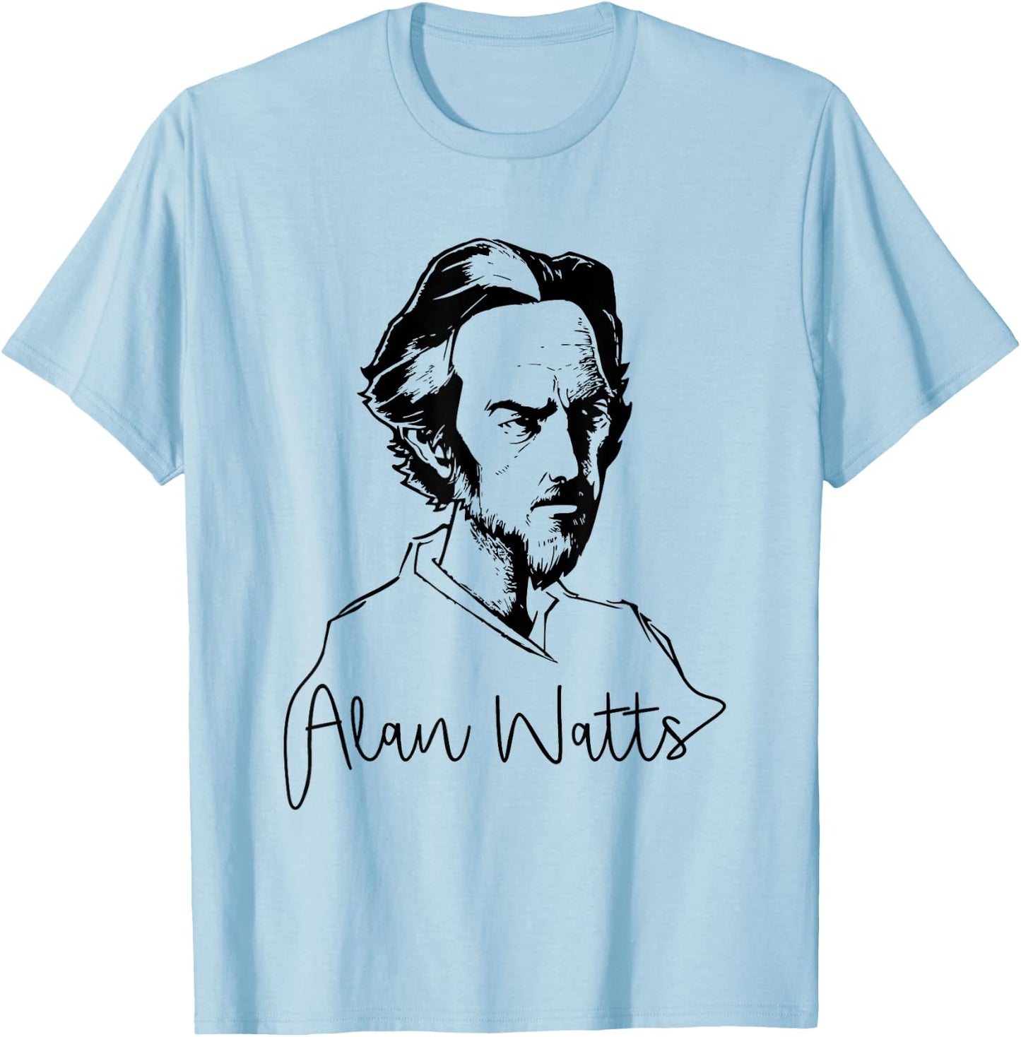 Zen Buddhist Philosopher Alan Watts T-Shirt - T-Shirt | Light Blue