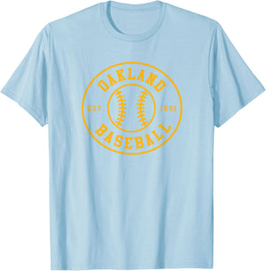 Oakland Baseball | Seventh Inning Stretch Gameday Fan Gear T-Shirt - T-Shirt | Light Blue