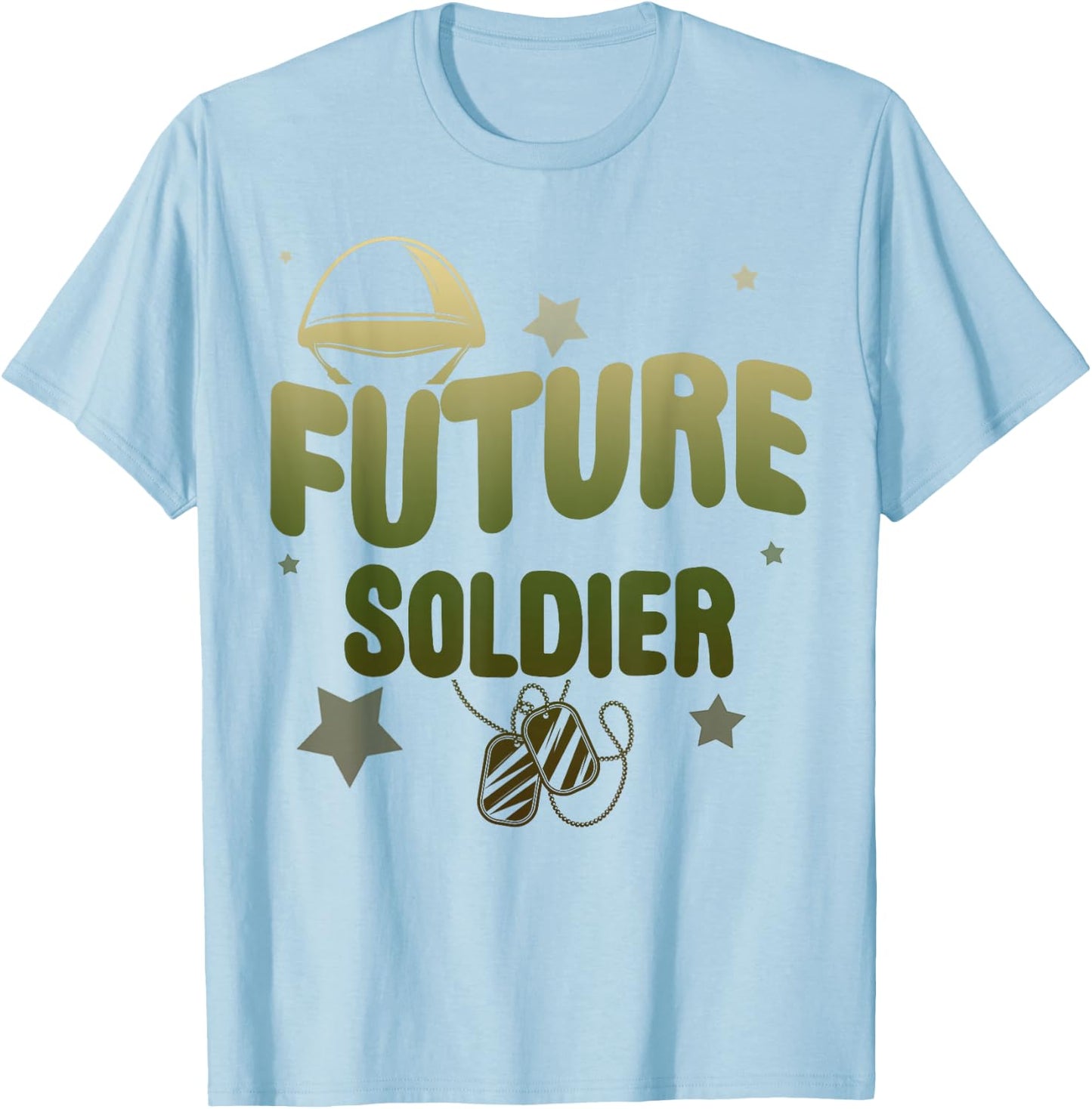 Future Soldier Family Cool Military Kids Army Boy Birthday T-Shirt - T-Shirt | Light Blue