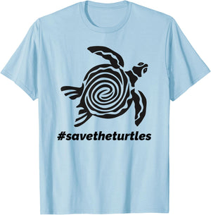 Save The Sea Turtles Conservancy Keep The Ocean Plastic Free T-Shirt - T-Shirt | Light Blue