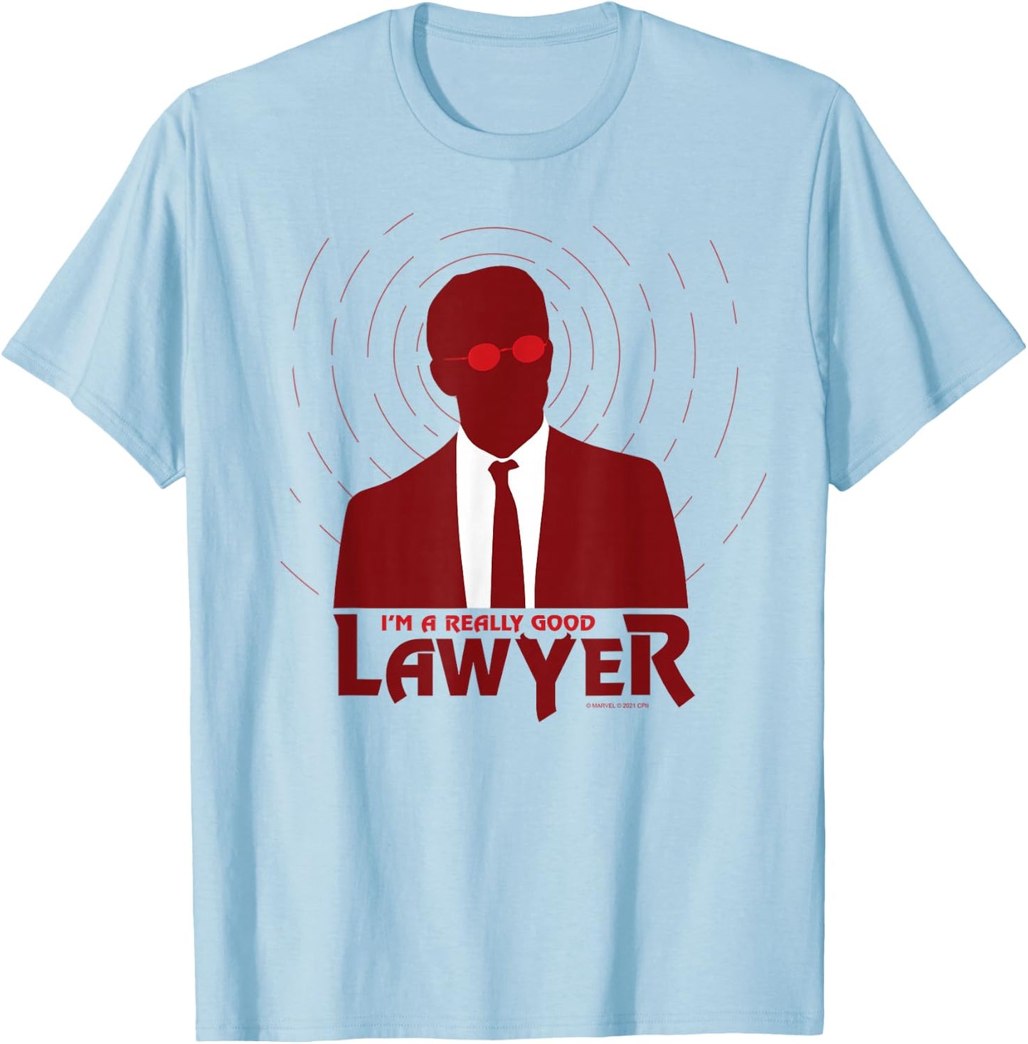 Marvel Spider-Man: No Way Home Matt Murdock Good Lawyer Small T-Shirt - T-Shirt | Light Blue