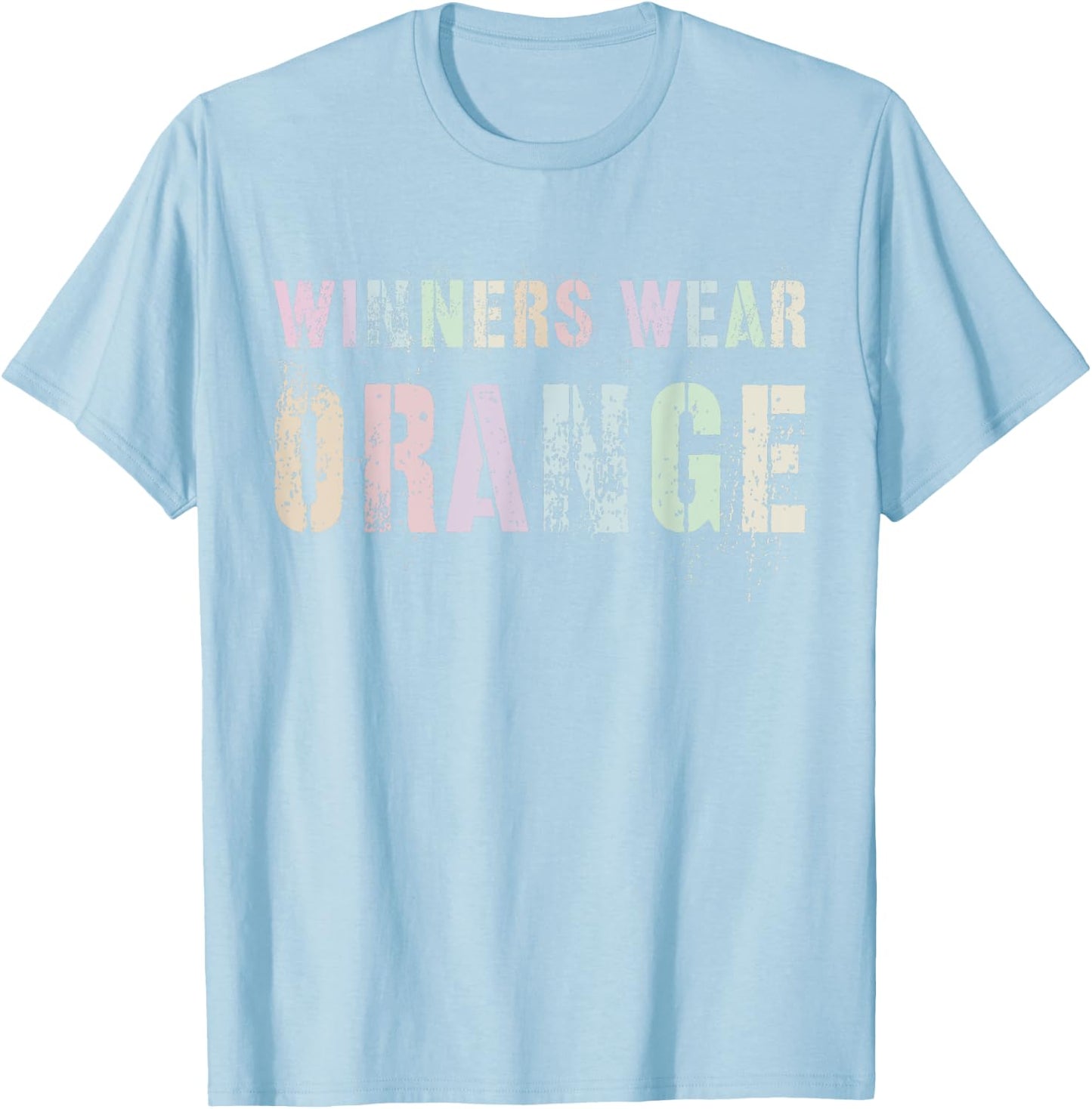 WINNERS WEAR ORANGE Summer Camp Team Color War Game Event Women Kids T-Shirt - T-Shirt | Light Blue