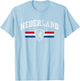 Nederland Netherlands Lion Holland Vintage Orange T-Shirt - T-Shirt | Light Blue