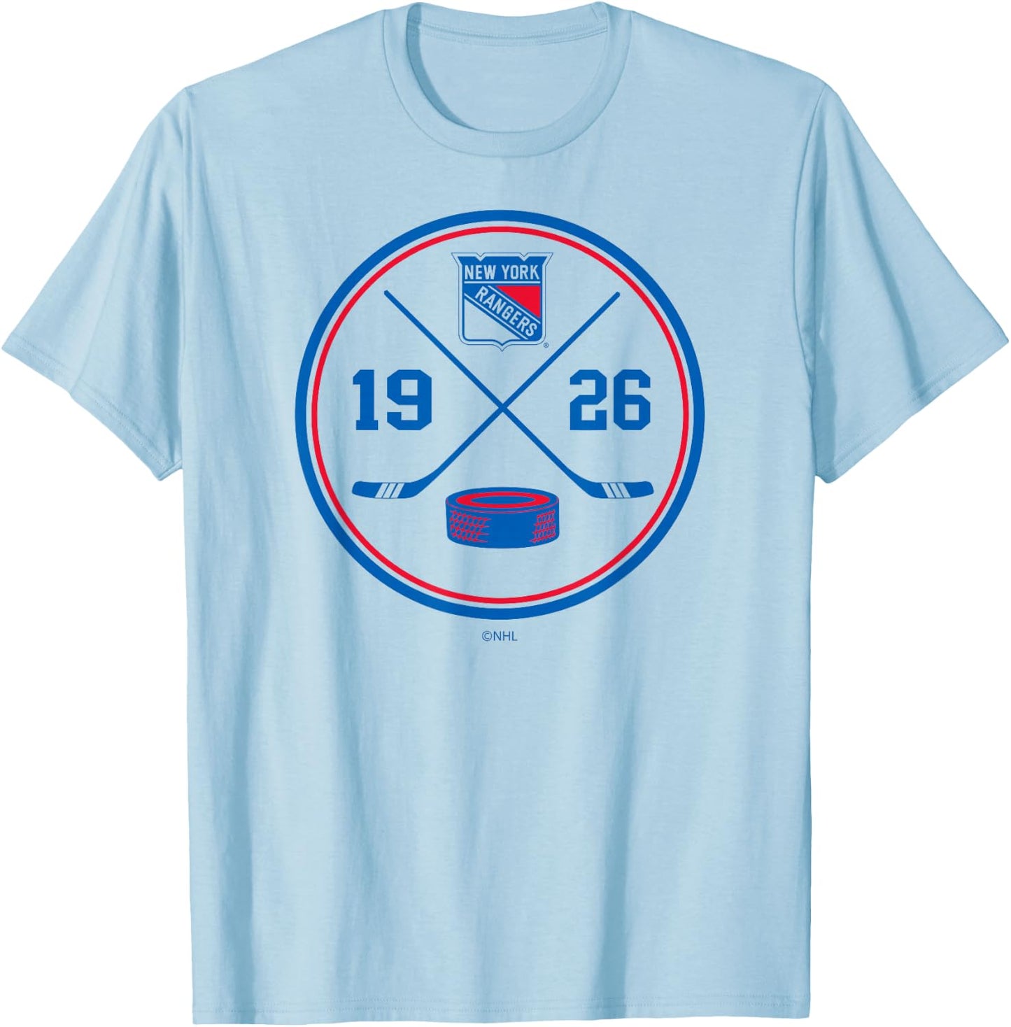 New York Rangers Prize White Officially Licensed T-Shirt - T-Shirt | Light Blue