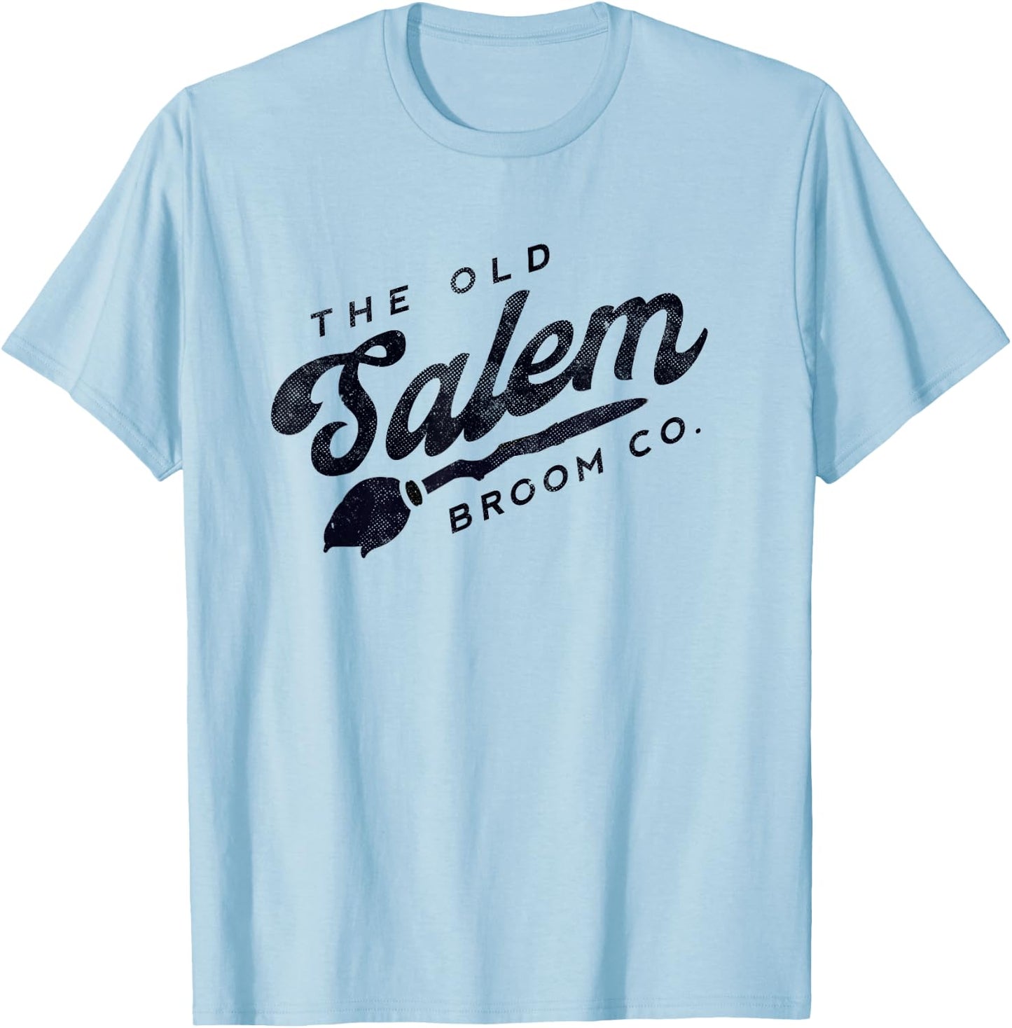 Funny Witch Olde SALEM BROOM Company Scary Witches Brew Co T-Shirt - T-Shirt | Light Blue