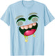 Cute Monster Face Halloween Group Easy Costume Cartoon T-Shirt - T-Shirt | Light Blue