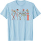 Hair Stylist Hairdresser Salon Men Women Groovy Retro Floral T-Shirt - T-Shirt | Light Blue