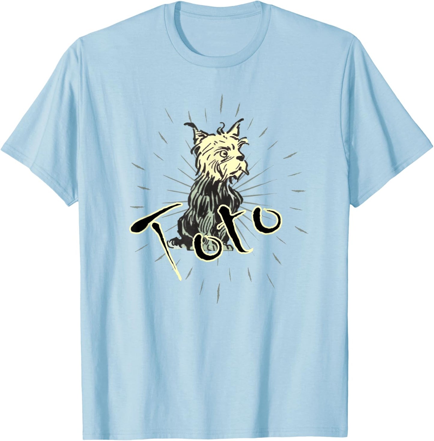 Toto Wizard of Oz, Cute Smart Famous Cairn Terrier Dog Art T-Shirt - T-Shirt | Light Blue