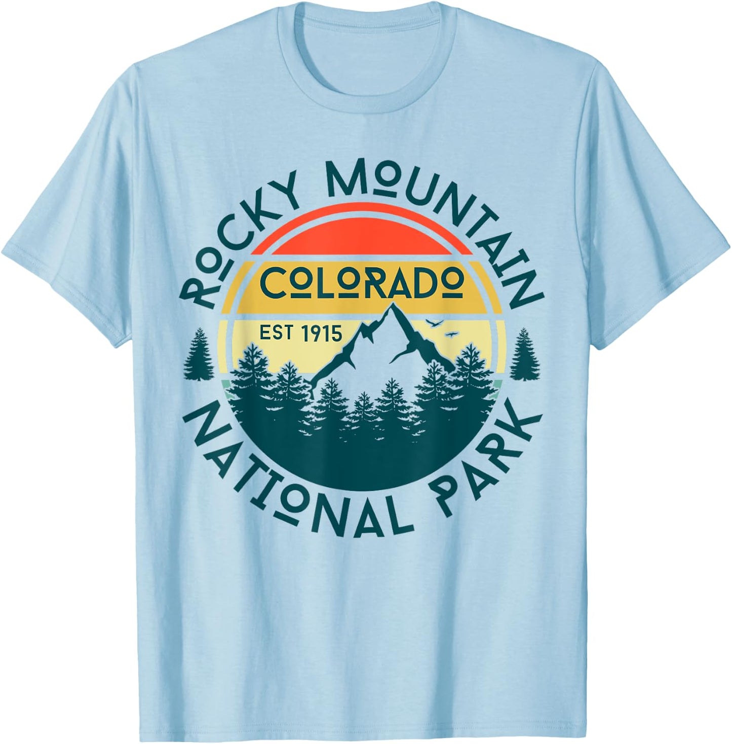 Rocky Mountain National Park T-Shirt - T-Shirt | Light Blue