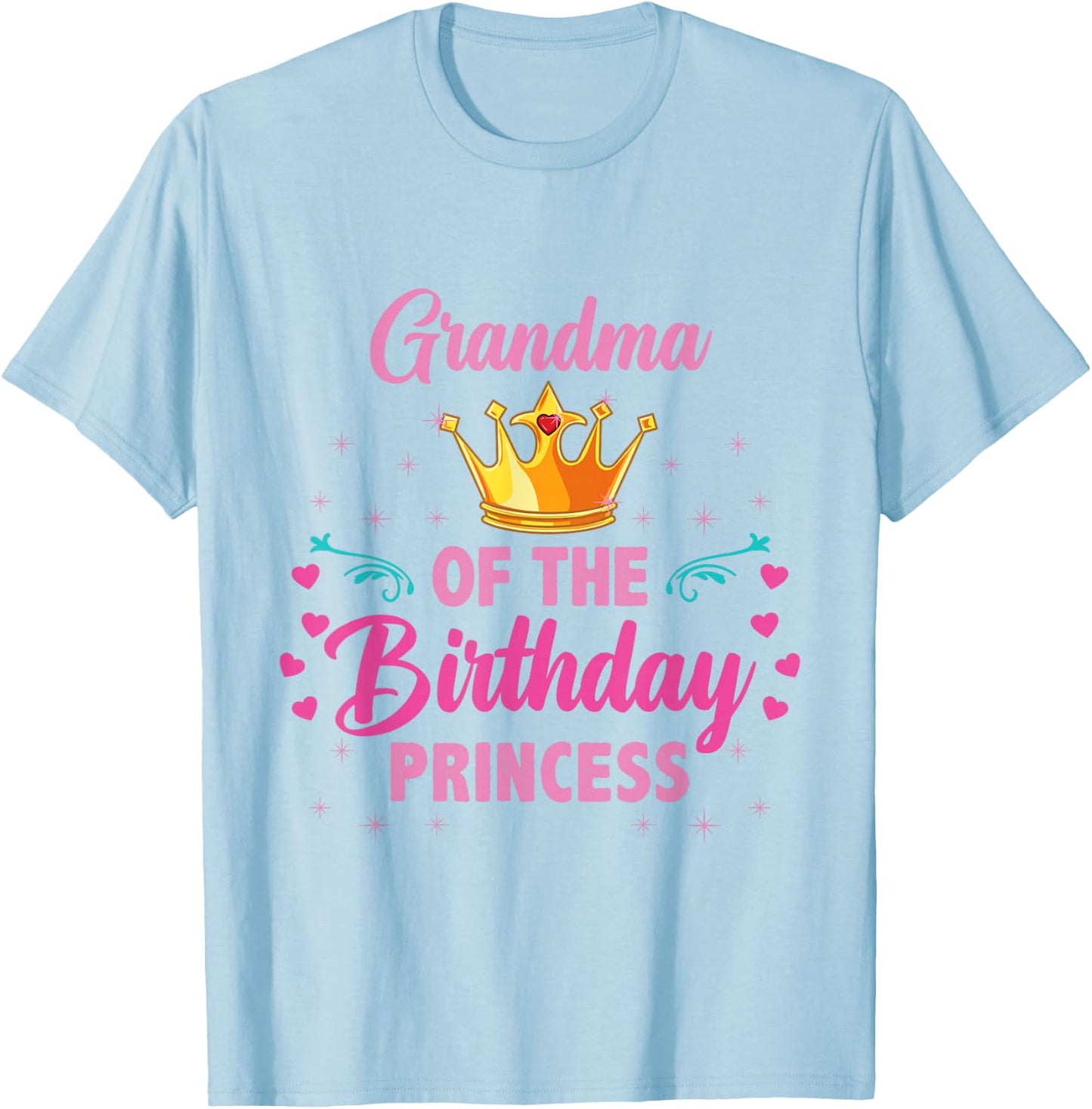 Grandma Of The Birthday Princess T-Shirt - T-Shirt | Light Blue