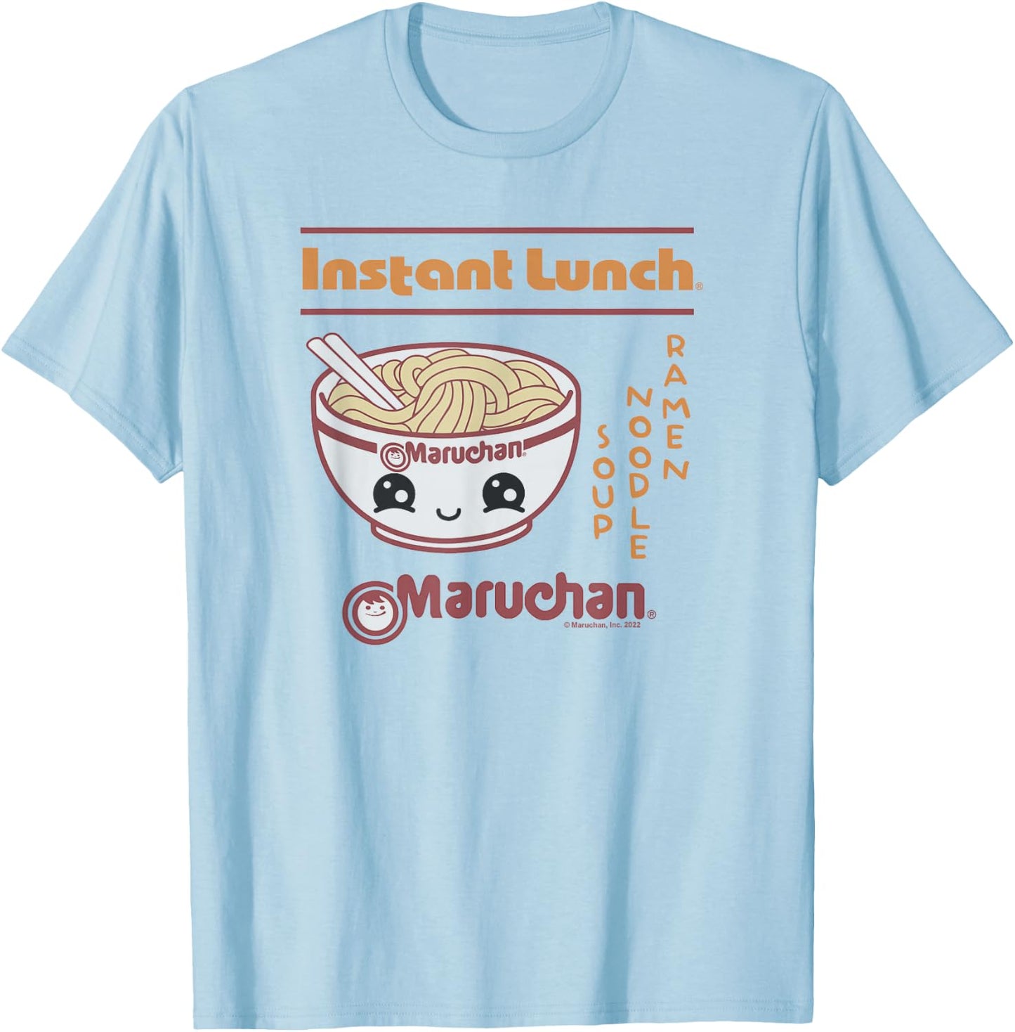 Maruchan Happy Bowl Of Noodles Instant Lunch Poster T-Shirt - T-Shirt | Light Blue