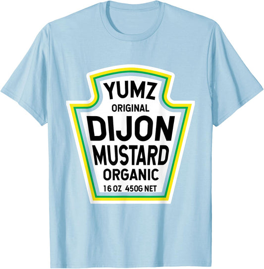 Dijon Mustard Easy Halloween Costume Matching Group Couples T-Shirt - T-Shirt | Light Blue