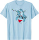 Disney Lilo & Stitch Christmas Lights Upside Down Stitch T-Shirt - T-Shirt | Light Blue