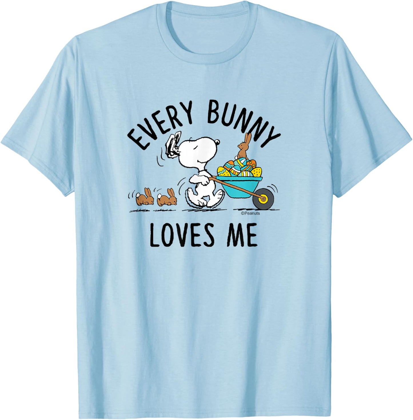 Peanuts - Easter - Every Bunny Loves Me T-Shirt - T-Shirt | Light Blue
