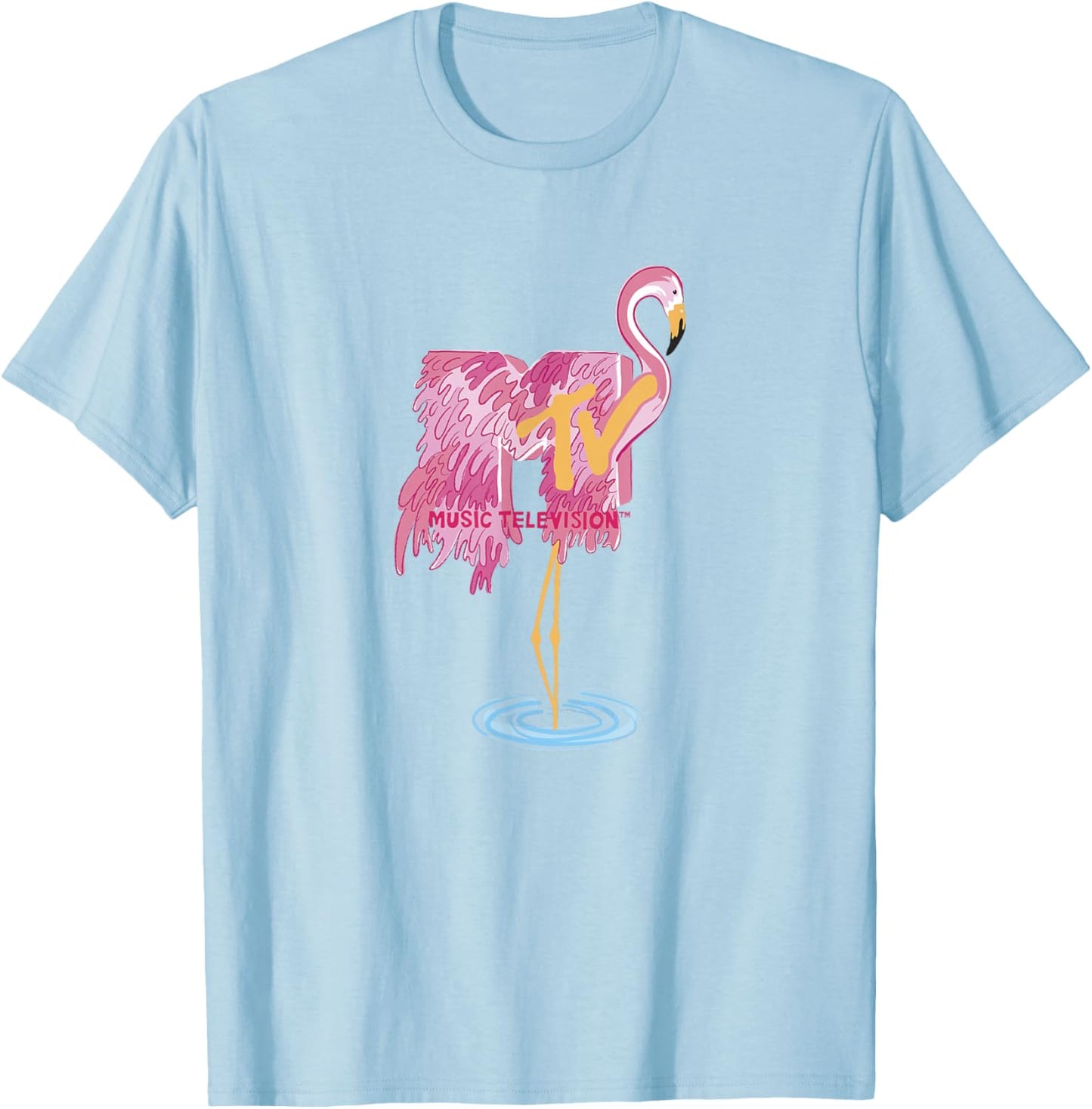 MTV Fresh Flamingo T-Shirt - T-Shirt | Light Blue