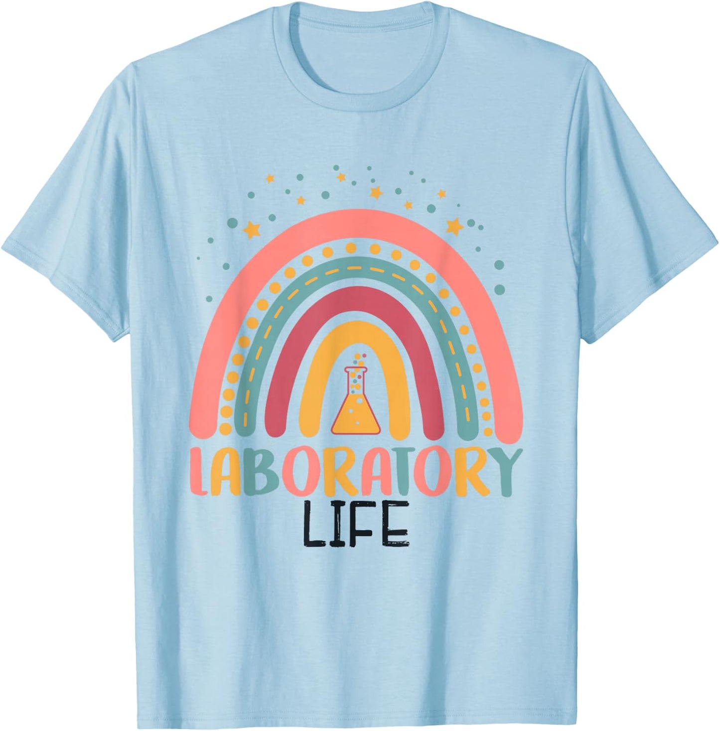 Rainbow Laboratory Life Laboratory Technician Lab Week T-Shirt - T-Shirt | Light Blue