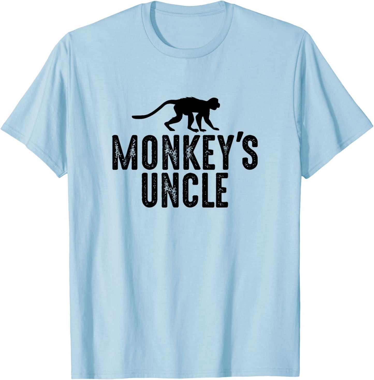 Monkey's Uncle - Funny Monkey Lover Gift Jungle Animal Lover T-Shirt - T-Shirt | Light Blue