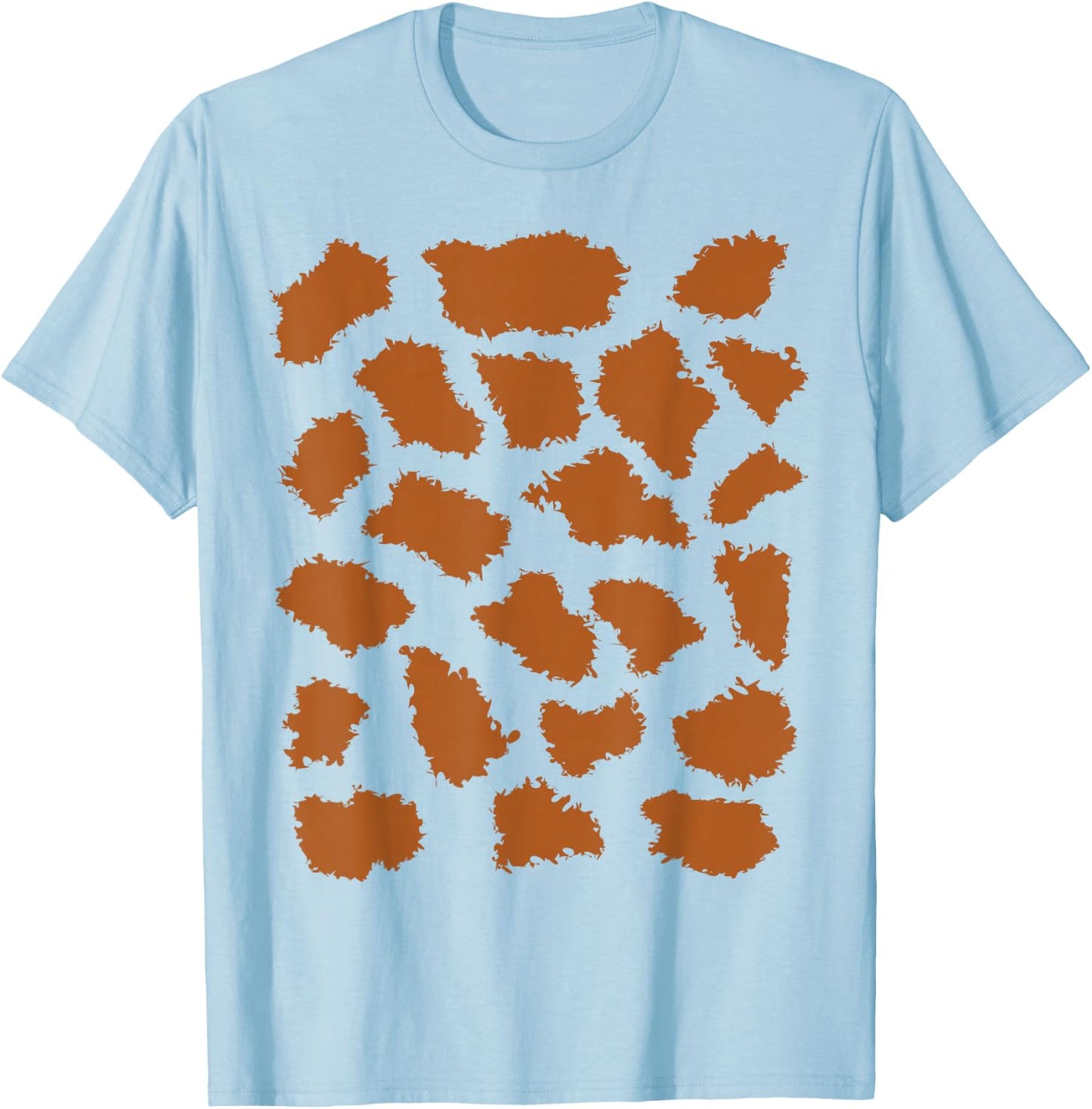 Giraffe Print Trick or Treat Animal Halloween Costume T-Shirt - T-Shirt | Light Blue