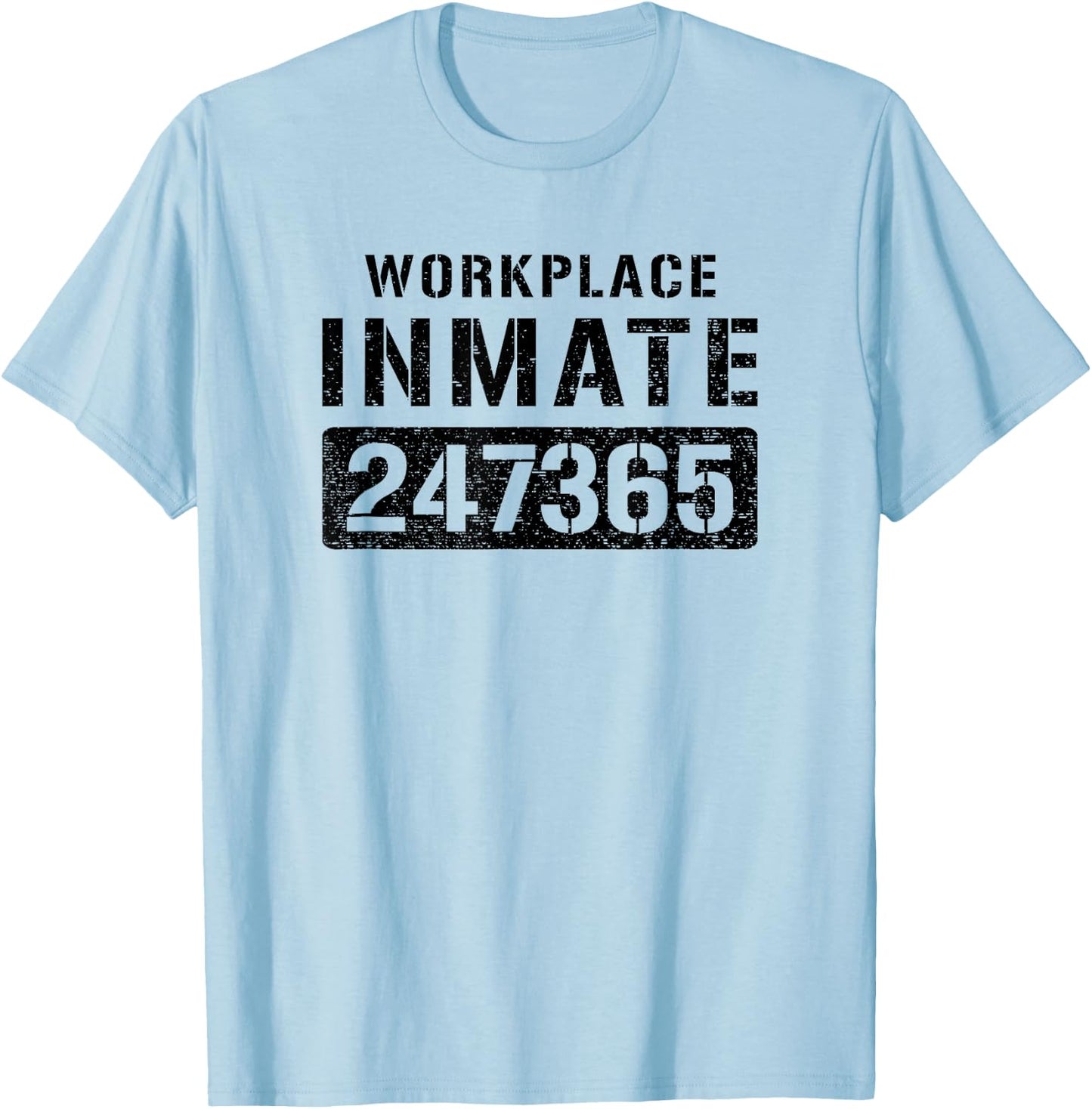 Workplace Worker Prisoner Inmate Halloween Costume T-Shirt - T-Shirt | Light Blue