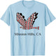 Mission Hills California Red Tail Hawk Native American T-Shirt - T-Shirt | Light Blue